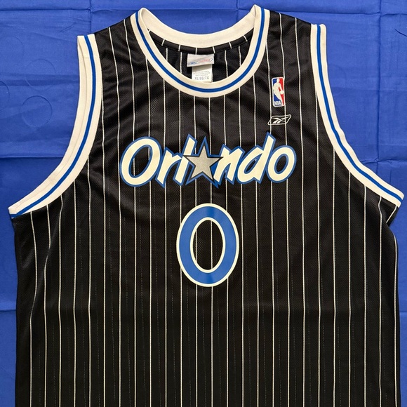 Reebok Other - Rare Reebok Drew Gooden Orlando Magic #0 Black Pinstripe Throwback Jersey Men XL